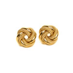Boucles d'oreilles or 18k - Clous spirales bi finitions 4X2 | AB GOLD bijouterie : bijoutier-artisan martinique
