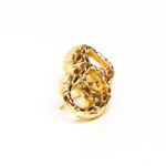 Boucles d'oreilles or 18k - Clous Grain de Café craquelé | AB GOLD bijouterie : bijoutier-artisan martinique