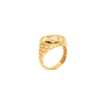 Bague or 18k - Versace Craquelé 3D - chevalière | AB GOLD bijouterie : bijoutier-artisanf