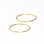 Boucles d'oreilles or 18k - Créoles Lisses fermoir invisible | AB GOLD bijouterie : bijoutier-artisan martinique