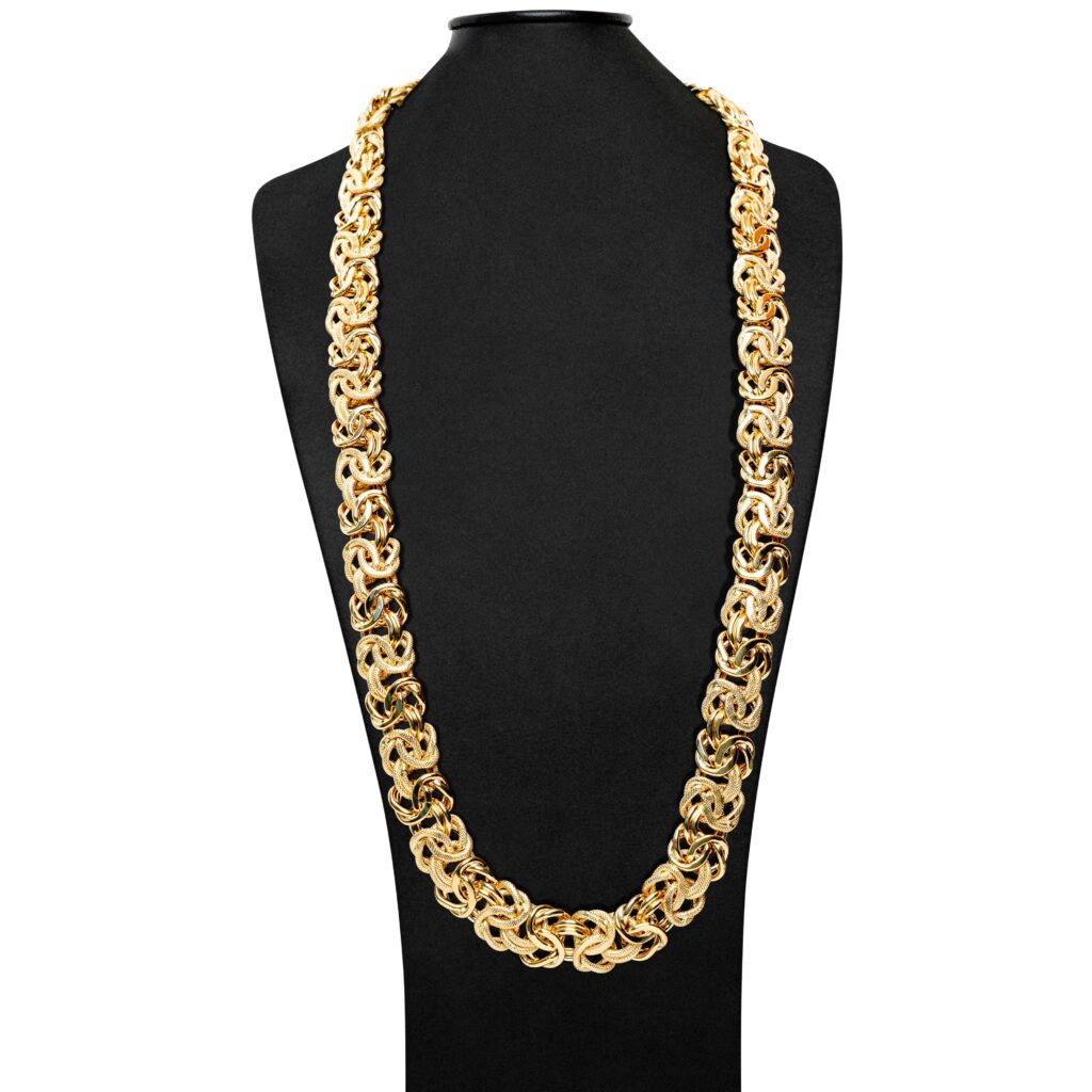 Collier or 18k - Chaine Maille Royale Plate | AB GOLD bijouterie : bijoutier-artisan martinique