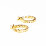 Boucles d'oreilles or 18k - Mini Créoles Serpent à cliquet | AB GOLD bijouterie : bijoutier-artisan martinique