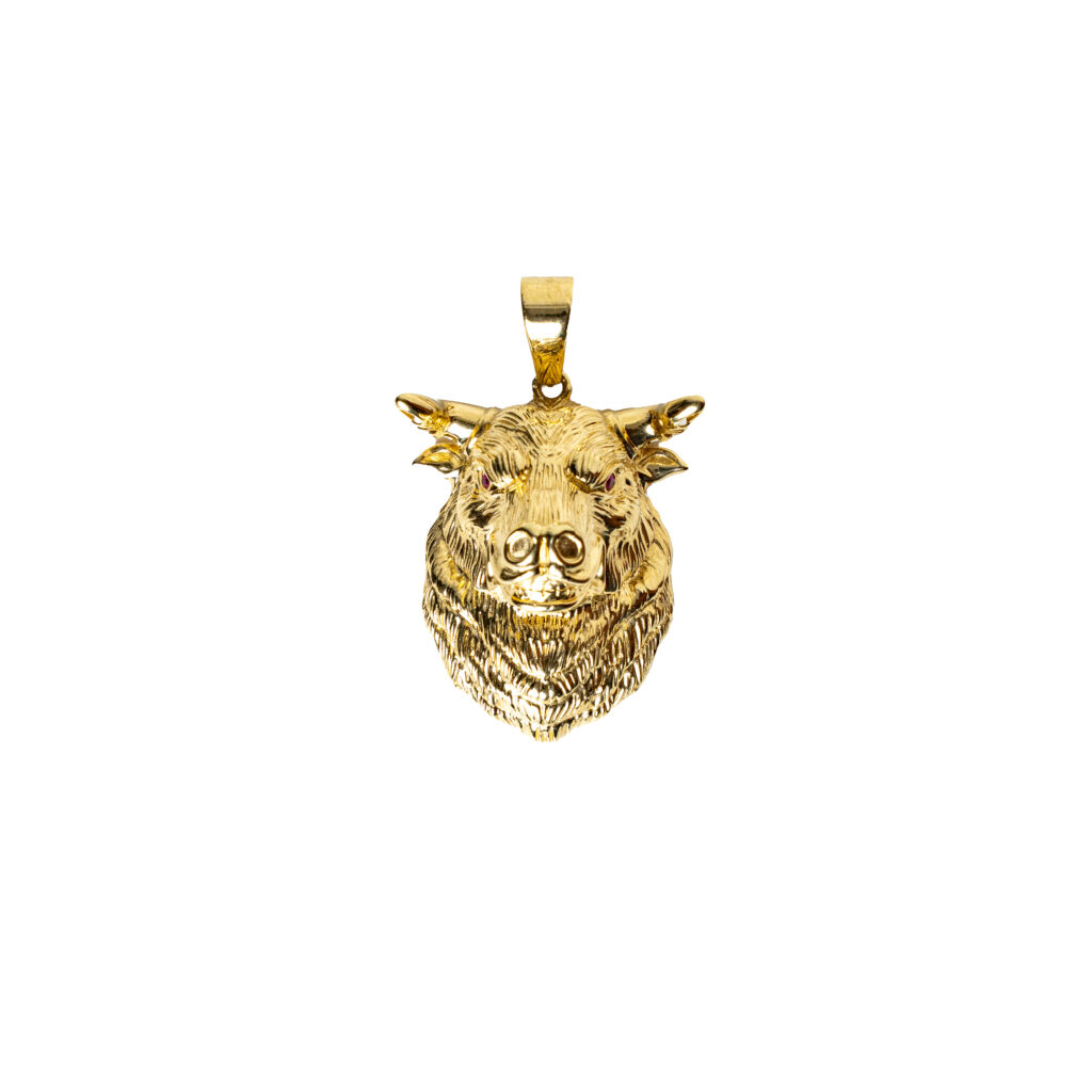 Pendentif or 18k Taureau v1 | AB GOLD bijouterie : bijoutier-artisan martinique