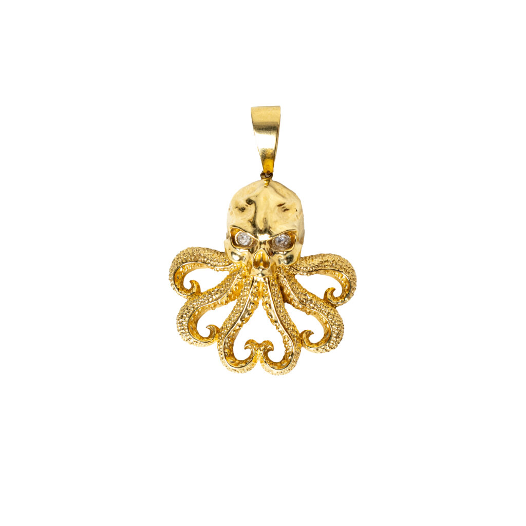 Pendentif or 18k Poulpe / Pieuvre | AB GOLD bijouterie : bijoutier-artisan martinique