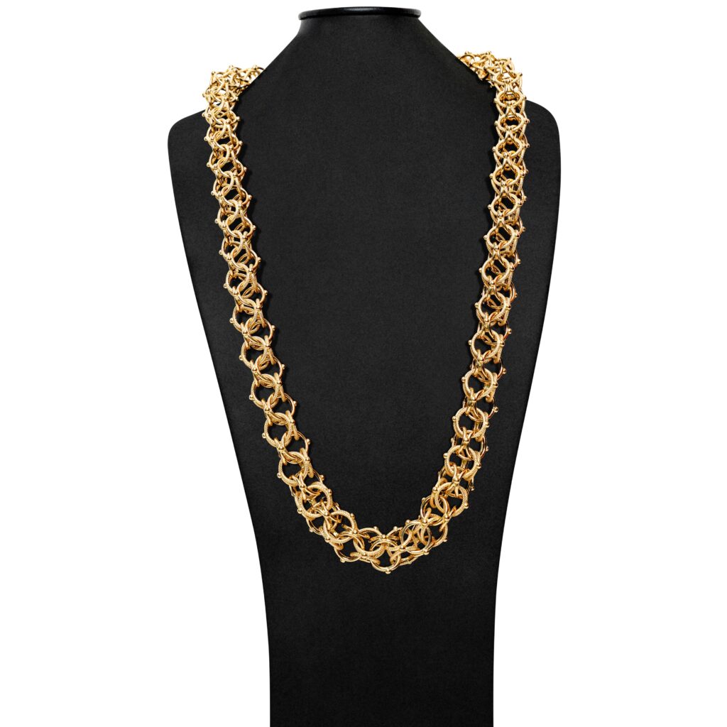 Collier or 18k - Chaine Maille Cyclone 2 tons 15 : bijoutier-artisan martinique