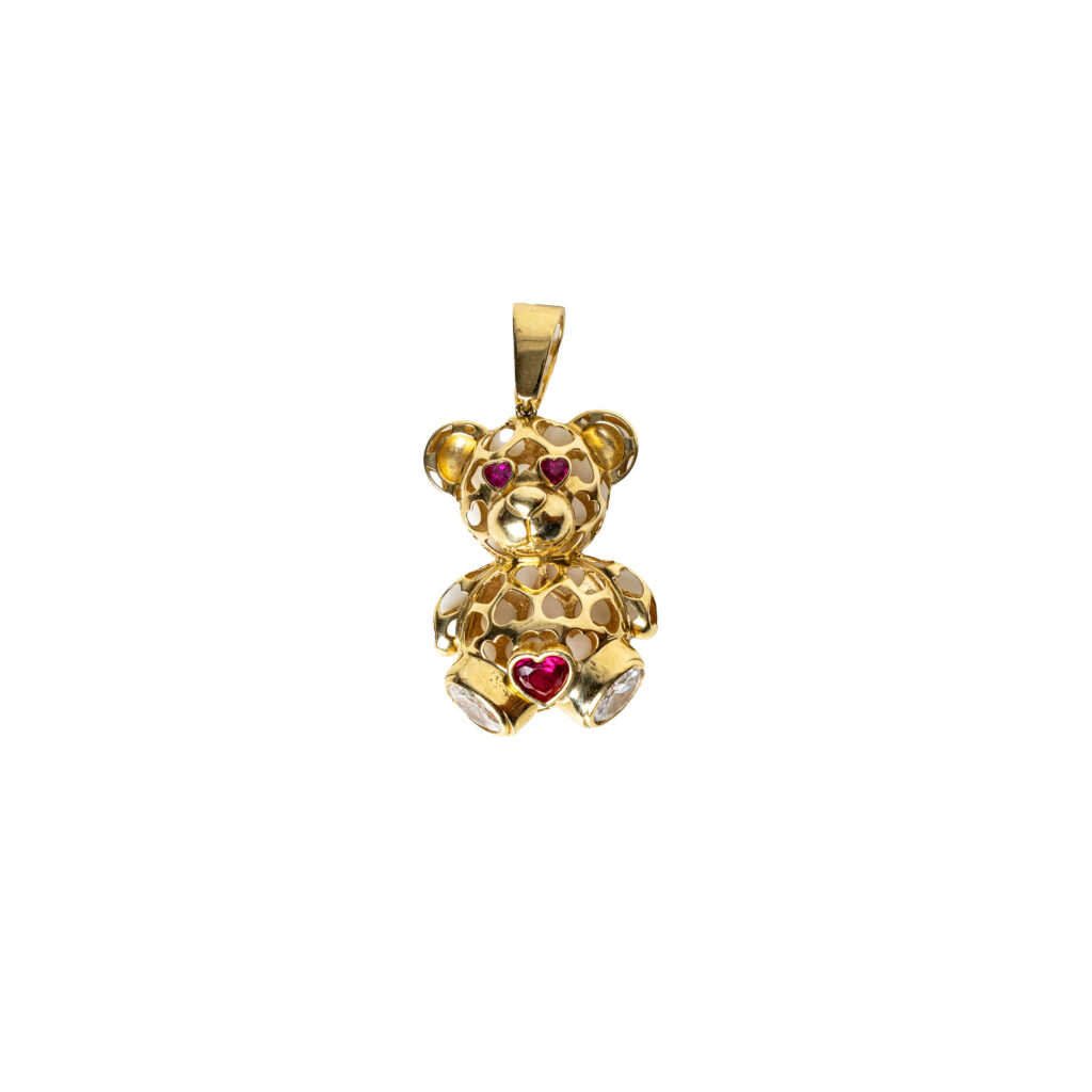 Pendentif or 18k Ourson | AB GOLD bijouterie : bijoutier-artisan martinique