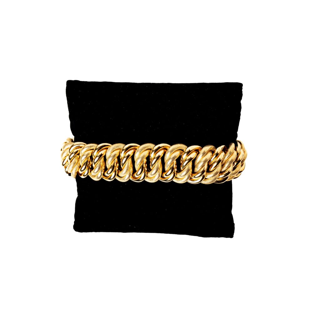 Bracelet or 18k - Maille Américaine piquée 4290 | AB GOLD bijouterie : bijoutier-artisan martinique