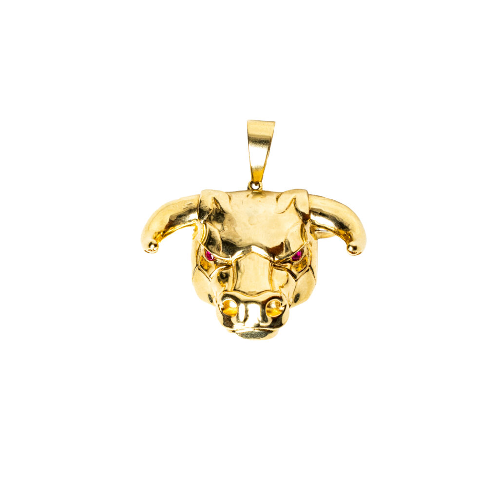 Pendentif or 18k Taureau v2| AB GOLD bijouterie : bijoutier-artisan martinique