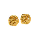 Boucles d'oreilles or 18k - Clous 2x4 bi-finitions | AB GOLD bijouterie : bijoutier-artisan martinique