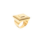 Bague carrée or 18k Rayons x Versace x Boules - chevalière | AB GOLD bijouterie : bijoutier-artisan