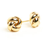Boucles d'oreilles or 18k - Clous pelote 4x1 lisses | AB GOLD bijouterie : bijoutier-artisan martinique