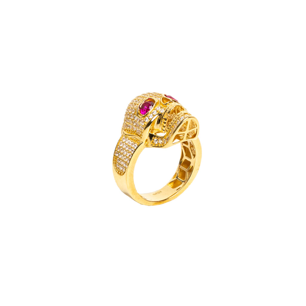 Bague or 18k - Crane / Tête de mort 3D - chevalière | AB GOLD bijouterie : bijoutier-artisan