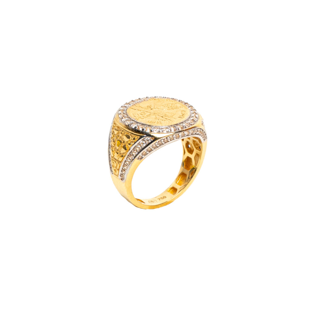 Bague or 18k - 50 pesos oro puro - chevalière | AB GOLD bijouterie : bijoutier-artisan