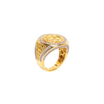 Bague or 18k - Pépite d'or - chevalière rectangulaire | AB GOLD bijouterie : bijoutier-artisan