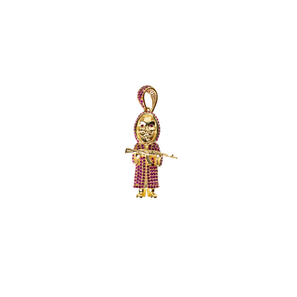 Pendentif or 18k Casa de Papel S | AB GOLD bijouterie : bijoutier-artisan martinique