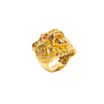 Bague or 18k - Tête de Lion XL 3D - chevalière | AB GOLD bijouterie : bijoutier-artisan