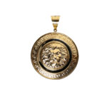 Pendentif or 18k Médaillon Lion XL | AB GOLD bijouterie : bijoutier-artisan martinique