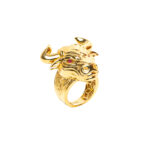 Bague or 18k - Tête de Taureau 3D - chevalière | AB GOLD bijouterie : bijoutier-artisan