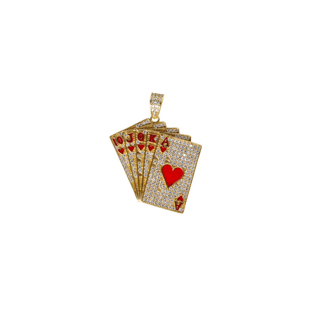 Pendentif or 18k Jeu de cartes | AB GOLD bijouterie : bijoutier-artisan martinique