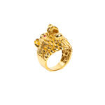 Bague or 18k - Tête d'Ours 3D - chevalière | AB GOLD bijouterie : bijoutier-artisan