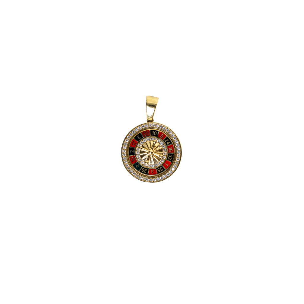 Pendentif or 18k Roulette Casino | AB GOLD bijouterie : bijoutier-artisan martinique