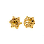 Boucles d'oreilles or 18k - Clous Cyclone bi-finitions | AB GOLD bijouterie : bijoutier-artisan martinique