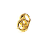 Boucles d'oreilles or 18k - Clous Café bi-finitions | AB GOLD bijouterie : bijoutier-artisan martinique