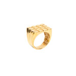 Bague or 18k - Pépite d'or carré - chevalière rectangulaire | AB GOLD bijouterie : bijoutier-artisan