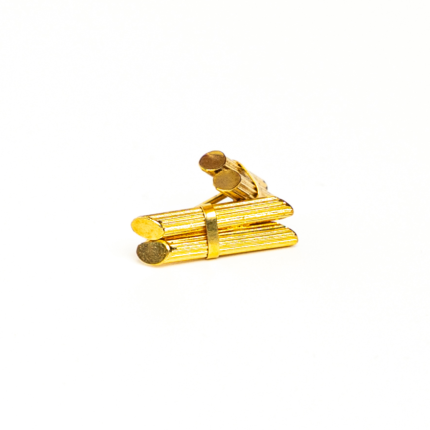 Boucles d'oreilles or 18k - Clous Canne à sucre | AB GOLD bijouterie : bijoutier-artisan martinique