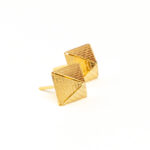 Boucles d'oreilles or 18k - Clous Pyramides | AB GOLD bijouterie : bijoutier-artisan martinique